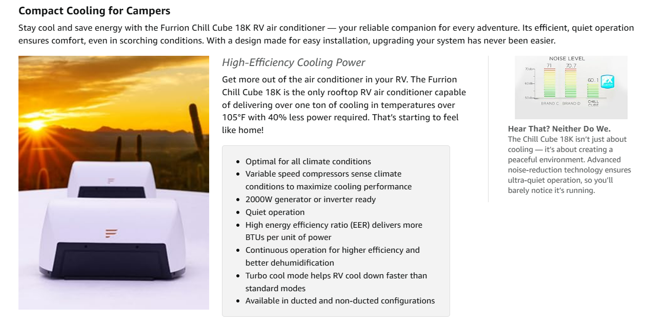 Furrion Chill Cube compact cooling for campers product information