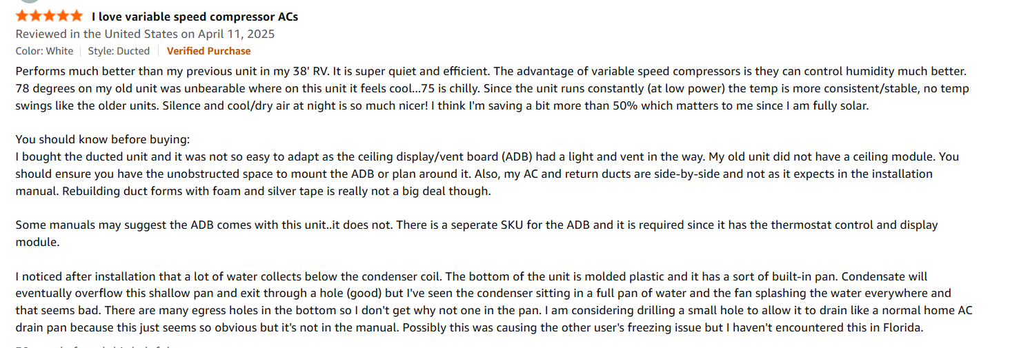 Owner feedback about variable speed compressor comfort and humidity control